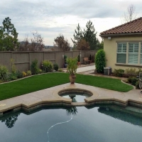 Fake Turf McGregor Texas Landscape Summer Pools Back Yard