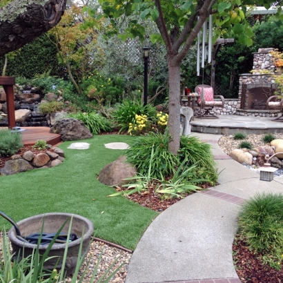 Fake Grass Cross Mountain Texas Landscape Back Yard