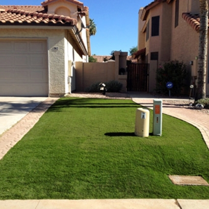 Fake Turf Lakehills Texas Landscape Front Yard