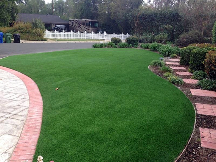 Artificial Grass Round Mountain Texas Landscape Front Yard