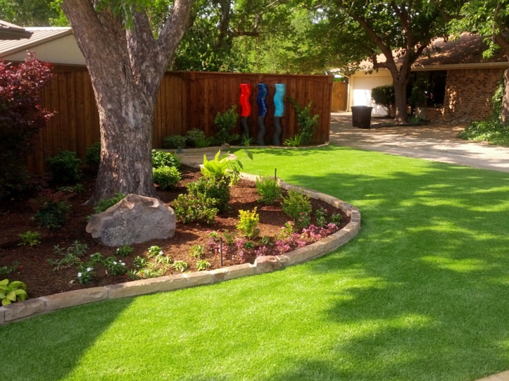 Fake Turf Marble Falls Texas Landscape Back Yard